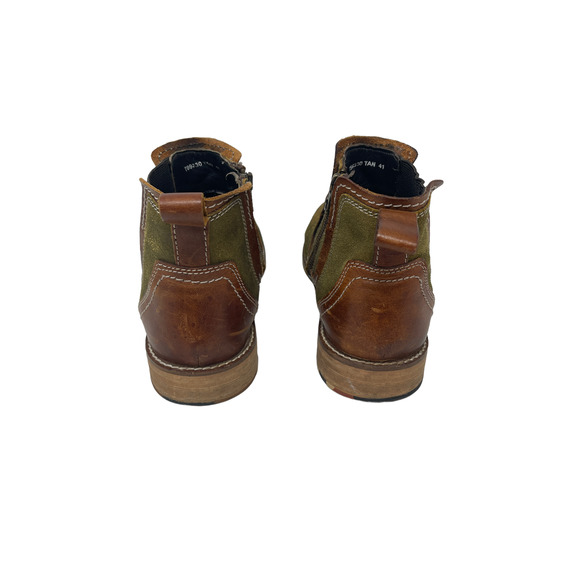 Testosterone Men’s Olive Green Pull On Suede Chelsea Boots size 41 main image 4